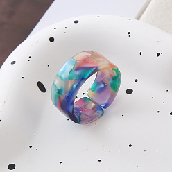 Темно-бирюзовый Цветные акриловые регулируемые открытые манжеты для женщин, темные бирюзовый, внутренний диаметр: регулируемый