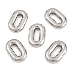 Нержавеющая Сталь Цвет 304 нержавеющей стали связывающий кольца, овальные, без потускнения, цвет нержавеющей стали, 14x9x2.7 мм, Внутренние размеры: 2.8x7.5 mm