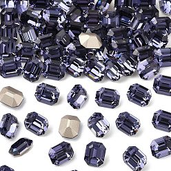 20410 Tanzanite Фантазийные кристаллы preciosa® maxima, чешский хрусталь, 435 34 222 восьмиугольник, срыв твердой мозговой оболочки, 20410 танзанит, 12x10 мм