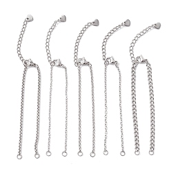 Нержавеющая Сталь Цвет 304 изготовление цепей из нержавеющей стали, венецианских цепей и браслетов-цепей «роло», с прыжковых колец, цвет нержавеющей стали, 6.06~6.30 дюйм (15.4~16 см)