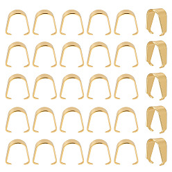 Настоящее золото 18K 150шт 201 защелка из нержавеющей стали на дужках, реальный 18 k позолоченный, 8.5x7x4 мм, внутренняя высота: 7 мм