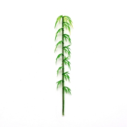 Зеленый лайм Мини-витрина из бамбука, Эмуляция бамбука для украшения микроландшафта бонсай, аксессуары, зеленый лайм, 110x23.5x21 мм