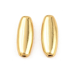 Настоящее золото 18K Латунные бусины, овальные, реальный 18 k позолоченный, 12.5x5x2.5 мм, отверстие : 1.2 мм