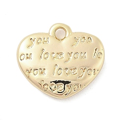 Настоящее золото 18K Латунь прелести, без кадмия, без никеля и без свинца, сердце, реальный 18 k позолоченный, 12x13.5x2.5 мм, отверстие : 1.6 мм
