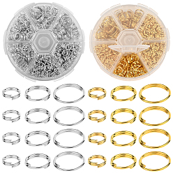 (52) Непрозрачная лаванда 1320шт железные разрезные кольца, кольца с двойной петлей, без свинца, без никеля и без кадмия, разноцветные, 6~10x1.4 мм, внутренний диаметр: 5.3~8.6 мм