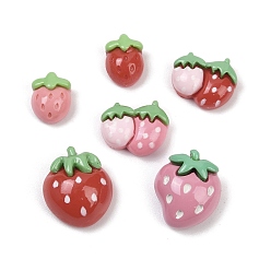 (52) Непрозрачная лаванда Непрозрачные кабошоны из смолы, клубника, разноцветные, 9~14.5x7~12.5x5~7.5 мм