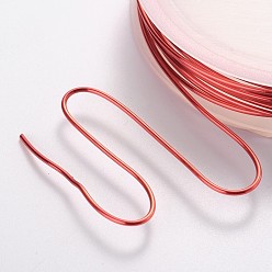 Red Round Copper Jewelry Wire, Red, 18 Gauge, 1mm, about 8.2 Feet(2.5m)/roll