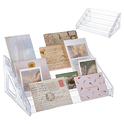 Прозрачный 5-уровневая пластиковая подставка для мини-карт, прозрачные, 31x21x13.5 см