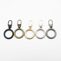 Ring Головка молнии сплава, слайдеры на молнии, замена молнии, для одежды курток сумок багажа рюкзаков, кольцо, 20x35 мм, 5 шт / комплект