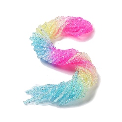 Ярко-Розовый Прозрачные стеклянные бусины, сегментированные разноцветные бусины, треугольные, ярко-розовый, 4.5x4.5x3 мм, отверстие : 0.9 мм, около 142 шт / нитка, 13.58~13.78'' (34.5~35 см)