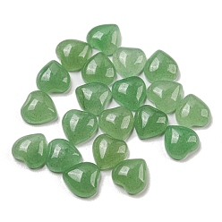 Зеленый Авантюрин Естественный зеленый авантюрин кабошонов, сердце, 8x8x3.5 мм