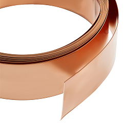 Без Покрытия Плоский медный провод, для diy craft, сырой (без покрытия), 18x0.2 мм, около 9.84 футов (3 м) / рулон