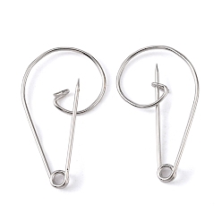 Платина Железная фурниутра для броши, контакты килт, платина, 24x37.5x4.5 мм , штифт: 1 мм