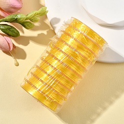 Желтый 10 рулоны плоские эластичные кристаллы струны набор, эластичная нить для бисера, для изготовления эластичного браслета, желтые, 0.5 мм, около 10 ярдов (9.14 м) / рулон