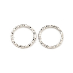 Платина Латунные соединительные колечки, текстурированное кольцо, платина, 10x1 мм, внутренний диаметр: 8 мм