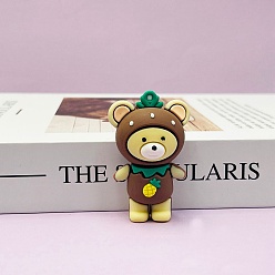 Седло Коричневый Пластиковые подвески из пвх, медведь, седло коричневый, 50 мм