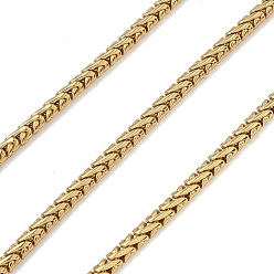 Настоящее золото 18K 304 из нержавеющей стали цепи пшеницы, ионное покрытие (ip), несварные, с катушкой, реальный 18 k позолоченный, 3 мм