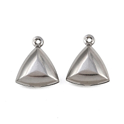 Нержавеющая Сталь Цвет 304 прелести нержавеющей стали, треугольник прелести, анти-тускнение, цвет нержавеющей стали, 15x12x5 мм, отверстие : 1 мм