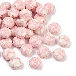 Красный Акриловые бусины имитация бирюзы, плоско-круглые, красные, 11x6 мм, отверстие : 1.6 мм, Около 1162 шт / 500 г