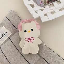 Желтая Старая Ткань  Заколки для волос с когтями из ацетата целлюлозы (смола), форма кошки, аксессуары для волос для девочек или женщин, старое кружево, 83x51 мм