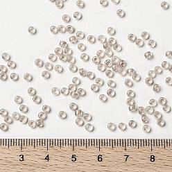 (RR215) Blush Lined Crystal MIYUKI Round Rocailles Beads, Japanese Seed Beads, (RR215) Blush Lined Crystal, 8/0, 3mm, Hole: 1mm, about 422~455pcs/bottle, 10g/bottle
