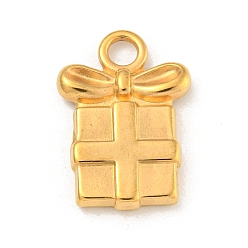 Настоящее золото 18K Ионное покрытие (ip) 304 подвески из нержавеющей стали, коробка подарка прелести, реальный 18 k позолоченный, 19.5x13.5x3 мм, отверстие : 2.8 мм