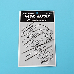 Нержавеющая Сталь Цвет 7Набор стальных сверхмощных игл для ручного шитья, для обивки, кожа, ремонт полотна ковра, цвет нержавеющей стали, 40~76 мм