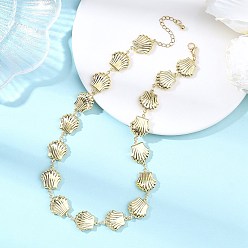 Золотой Океан 304 цепочки из нержавеющей стали в форме ракушки для женщин, золотые, 16.34 дюйм (41.5 см)