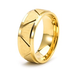 Золотой Массивные кольца из нержавеющей стали, золотые, размер США 8 (18.1 мм)