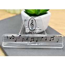 Musical Note Transparenter Notenheftclip aus Kunststoff, Notenseitenhalter, Musiknote, 118x60x20 mm