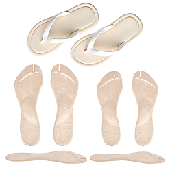 Светло-коричневый 4 пар 2 моделей, самоклеящиеся накладки на пятки из ткани и силикона, полуботинки, загар, 210~240x75~83x7.5~8 мм, 2 пары / стиль