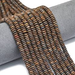 Бронзит Нити из матовых бусин из натурального бронзита, рондель, 6x2 мм, отверстие : 1 мм, около 150~160 шт / нитка, 14.57~14.96'' (37~38 см)