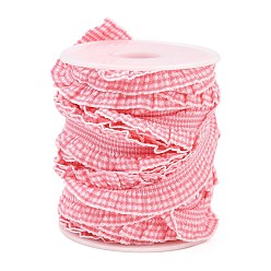 Бледно-фиолетовый Красный 10 ярдов спандексовой ленты, шотландка шаблон, с пустыми катушками из АБС-пластика, бледно-фиолетовый красный, 1 дюйм (25 мм)