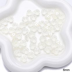 Белый Абс пластиковые жемчужные шарики, цветок, белые, 6 мм, 30 шт / комплект
