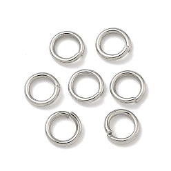 Нержавеющая Сталь Цвет Устойчивы к потускнению 304 открытые соединительные кольца из нержавеющей стали, цвет нержавеющей стали, 6x1 мм, 18 датчик, внутренний диаметр: 4 мм