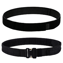 Negro Cinturones ajustables de nailon con hebillas de aleación negra para actividades al aire libre., negro, 1400~1470x44.5x13.5 mm