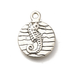 Sea Horse Подвески из сплава , старинные серебряные подвески, морской конек, 19x15x2.5 мм, отверстие : 1.8 мм