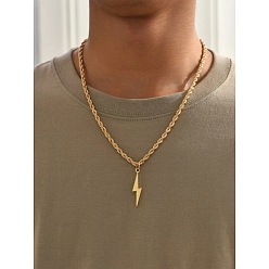 Золотой Ожерелья из сплава с подвесками в виде молний, золотые, 19.69 дюйм (50 см)