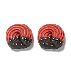 (123L) Белый крем непрозрачный блеск Смола декодирует кабошоны, имитация еды, пончик, огнеупорный кирпич, 29.5x11.5 мм