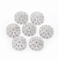 Stainless Steel Color Tarnish Resistant 304 Stainless Steel Filigree Joiners, Flat Round, Stainless Steel Color, 17.5x0.4mm, Hole: 1mm