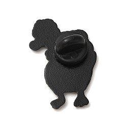 Goose Эмалированная булавка на тему мультяшного гуся, электрофорез черная брошь из цинкового сплава, гусь, 29.5x20x1.5 мм