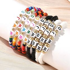 (52) Непрозрачная лаванда Эластичные браслеты из акрила, CCB и стеклянных бусин., Украшения-шармы wwjd (что бы сделал Иисус) для женщин, разноцветные, внутренний диаметр: 2.05 дюйм (5.2 см)