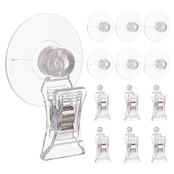 Clear PVC Suction Cup, with Clamp, Clear, 45x21.5x15mm