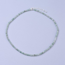 Клубничный Кварц Натуральный клубничный кварц из бисера ожерелья, с латунными карабин-лобстерами , граненый круглый бисер, 15.75 дюйм ~ 16.14 дюйм (40~41 см) x 2 мм