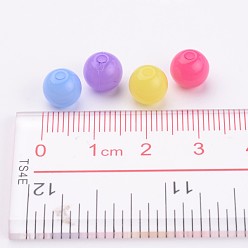 Mixed Color Imitation Jelly Acrylic Beads, Round, Mixed Color, 8mm, Hole: 2mm, about 1892pcs/500g