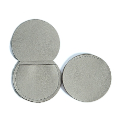 Светло-серый Мешочки для украшений из микрофибры, складные подарочные пакеты, для кольца колье серьги браслет ювелирные изделия, плоско-круглые, светло-серый, 7x7 см