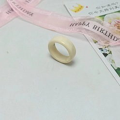 Бежевый 1пальцевые кольца из акрила для женщин, бежевые, размер США 6 (16.5 мм)