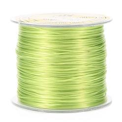 Зелено-Желтый Японский плоский эластичный хрустальный шнур, полиэфирная нить, для изготовления браслетов-стрейч ювелирных изделий из драгоценных камней, зеленый желтый, 0.5 мм, около 65.6 ярдов (60 м) / рулон