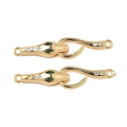 Настоящее золото 18K Латунные застежки с крючками из циркония, без никеля , змея, реальный 18 k позолоченный, 32.5 мм