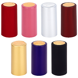 (52) Непрозрачная лаванда Термоусадочная пленка из пвх, пленка для запечатывания красного вина, колонка, разноцветные, 61x32x29.5 мм, Внутренние размеры: 32 mm, 7 цветов, 40 шт / цвет, 280 шт / комплект